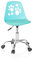 hjh OFFICE 742003 Kinderdrehstuhl Fancy I Kunstleder Türkis mitwachsender Drehstuhl im peppigen Design