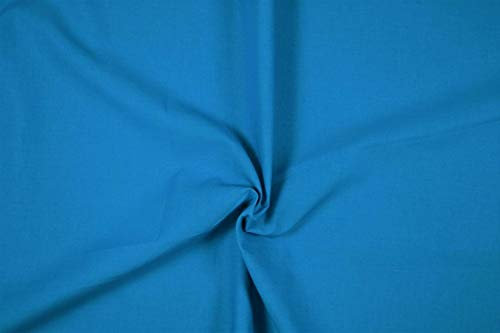 Generisch Baumwolle - Uni/einfarbig - Meterware-Öko-Tex - 0,50 m-220g/lfm - Fahnentuch - Baumwollstoffe (Türkis 7030)