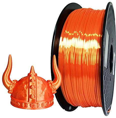 CC3D Seide PLA Filament Orange 1,75 mm 1KG 3D Drucker Filament 3D Durchmesser für 3D Drucker glänzendem Metallglanz 3D Druckerzubehör Metallic Orange Filament PLA