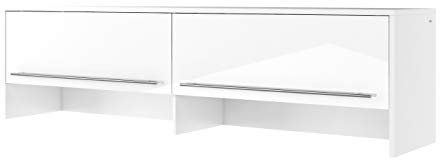 Arthauss Over Bed Storage Unit - White Gloss Tall Cabinet for Wall Beds, Storage Solution