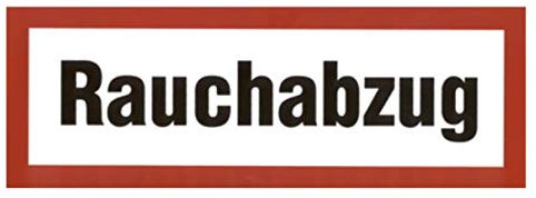 Schild Text Rauchabzug RWA selbstklebende Folie 210x74mm Aufkleber made by MBS-SIGNS in Germany