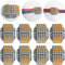 CTRICALVER 8 pcs SPL-4 Compact Connettore | Morsettiera a Barra di Pressione Bilaterale | Morsettiere elettriche | Connettori filo con viti di fissaggio
