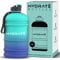 HYDRATE XL Botella de agua 2,2 L - Botella de Agua para Gimnasio con Correas de Transporte - Botella de Agua para Fitness - Sin BPA, Tapa Desplegable - para Deportes y Yoga (Blue Lagoon)