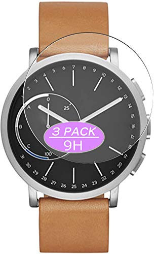 Vaxson Lot de 3 films protecteurs d'écran en verre trempé compatibles avec montre intelligente Skagen Hybrid Taille 42 mm Film protecteur 9H