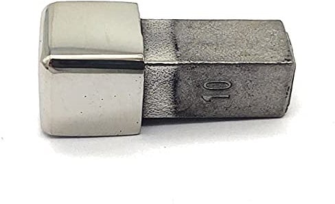 Fliesenschiene Premium V2A Edelstahl Quadratprofil Eckstücke glänzend gebürstet (Edelstahl V2A glänzend, 8 mm)