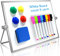 OWill Whiteboard Magnetisch,20 x 30 cm magnettafel kinder,whiteboard klein mit ständer,schreibtafel abwischbar A4 mini whiteboard,tragbare doppelseitige white board,für Schule & Haus und Büro