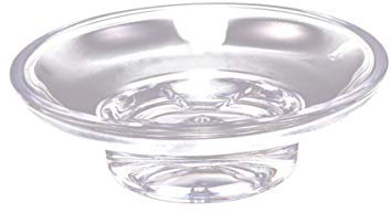 Runde Seifenschale Aus Glas Transparent Mit Rutschfestem Design Für Badezimmer, Dusche, Zuhause Und Outdoor (11X11X3.5 cm)