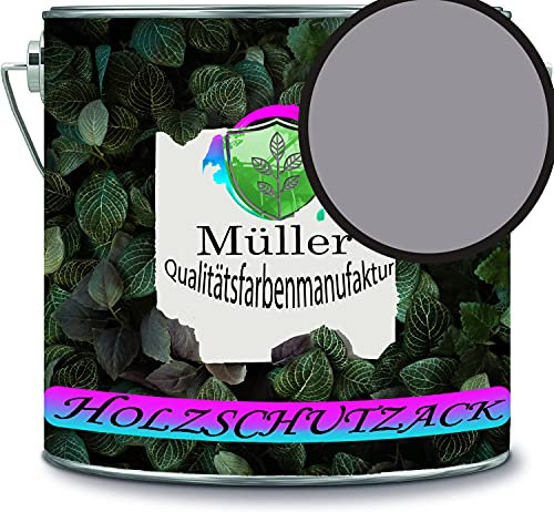 Holzschutzlack Holzlack Holzlasur wetterbeständiger Langzeitschutz Wetterschutzfarbe Holzschutzfarbe RAL 7036 Platingrau // Müller Qualitätsfarbenmanufaktur