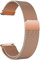 16mm Universal Edelstahl Mesh Uhrenarmband Metall Ersatz Armband Magnetverschluss Smartwatch Mesh Uhrenarmbänder mit Schnellverschluss Watch Uhren Ersatzband Für Damen Herren (Rosegold)