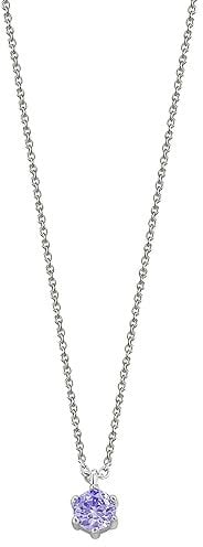 XENOX Damen 925 Sterling Silber Halskette mit Anhänger mit Zirkonia in silberfarben - KRAPPE - XS6010
