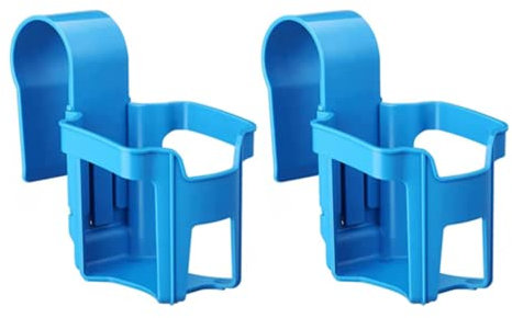 komsoup Portavasos para Piscina 2 Piezas Accesorios Piscina Portavasos Colgante, Portavasos Plastico, Portavasos Silla Playa, Playa Jardín Piscina Soporte Latas Bebidas - 14x9x7cm