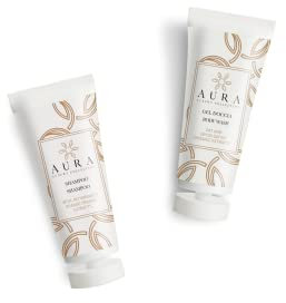Aura Luxury Collection ® Bad-Set für Hotels und B&B, 100 Tuben Duschgel und 100 Shampoo-Röhrchen 30 ml