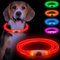 Sofore LED Leuchthalsband Hund für Dunkle Leuchthalsband Hund, USB Wiederaufladbar, 3 Blitzmodi, Leuchthalsband Hunde, Verstellbare Größe für Kleine, Mittelgroße und Große Hunde,Rot