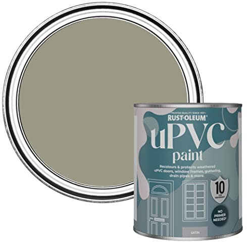 Rust-Oleum Green uPVC Door and Window Paint In Satin Finish - Grounded 750ml
