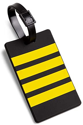 DonJordi Kofferanhänger für alle Piloten - Das ideale Geschenk (4 Streifen)