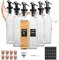 FNLLC Bouteille d'huile en verre épais sans plomb 6X250ML, distributeur d'huile pour cuisine et BBQ, buse d'huile et bouchon en liège avec une bonne étanchéité à l'air