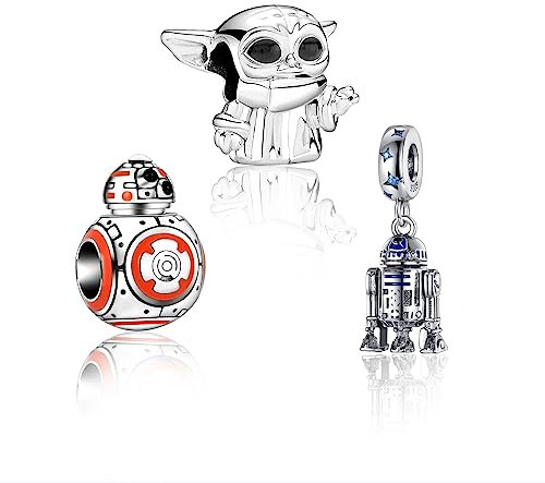 MGIUL Movie Baby Master Robot Dangle Charm Pendant Para Pulseras Collares Plata de ley 925 Colgantes Abalorios Joyas Regalo Para Mujer