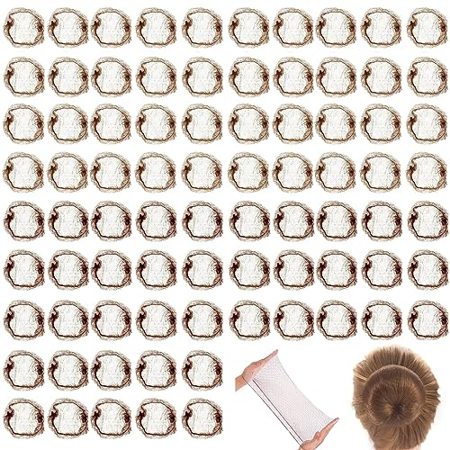 CLDURHGE Redes para EL Cabello, 80 piezas Redes para EL Cabello elásticas Invisibles Con horquilla Red para EL Cabello Gorro de peluca de Nylon Gorros para peluca