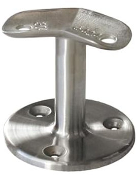 Handlauf - Relingstützen für Rundrohr Ø 42,4 mm und Platte mit 135° Winkel Edelstahl V2A Handlauf VA Handstütze Treppengeländer Geländer Treppen Balkongeländer Terrassengeländer Balkon Terrasse 1 ...