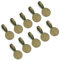 50pcs Glue On Pendant Bail Jewellery Findings Circular Base for Valentine's Day Jewellery Making, Blue Bronze