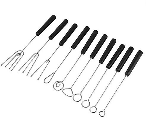 Outils De Trempage De Bonbons Outil De Trempage De Chocolat, 10 Pièces Bricolage Fournitures De Fabrication De Bonbons En Acier Inoxydable Fourchette à Tremper le Chocolat Cuillères Cuisine