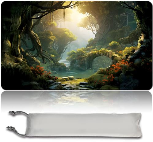 MPLR BOARD GAME Brettspiel MTG Spielmatten+Kostenlose wasserdichte Bag,Stitched Edges,Smooth Rubber Surface,MTG PlayMat with Zones(An original Black Lotus Playmat) (MTG (15) - NO Zone)