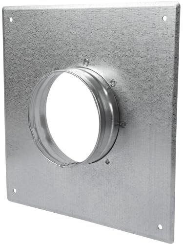 Kanalanschluss Flansch Ø 100 mm, Verzinkter Stahl, Gerader oder flexibler Rohrflansch für Heizung, Kühlungs und Belüftungssysteme (10 cm)