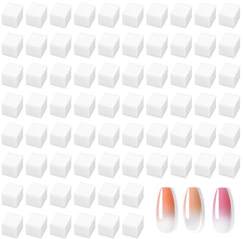200Pcs Nail Sponges for Ombre, Soft Nail Art Sponges Square Mini Gel Polish Blending Sponge Applicator Ombre Nail Brush Gradient Nail Design Tools for Nails Art Design