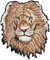 Löwe Kopf Aufnäher zum aufbügeln oder aufnähen Bügelbild Bügelpatch Aufbügler für Kleidung Bügelflicken Zoo Afrika Safari Applikation Patch Größe 8,2 x 10 cm