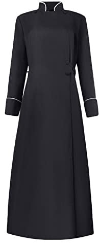 RIKAY fancy dress for adults Women's Priest Costumes Medieval Clergy Halloween Costumes Priest Uniform Robes Choir Robes Clergy Confirmation Baptism Robes Church Costume Priest Pastor Preachers