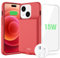 BOPPS Battery Case for iPhone 15/15 Pro【2025 New】 Powerful 7000mAh Portable Rechargeable Strong Protective Extended Charger Cover for iPhone 15/15 Pro Charging Case,Red