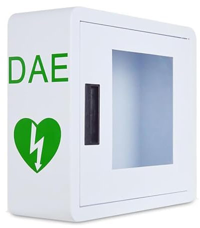 SXTYFBB An der Wand montierter Defibrillationsalarmkasten aus Stahl, AED-Defibrillator-Aufbewahrungsschrank mit Alarmsystem, passend für die meisten AED-Modelle, für Zuhause, Büro, Pflegeheim, Bus