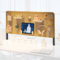 SCBTGKLN Anklemmbare Pegboard aus Stahl, Stecktafel for den Schreibtisch, Magnetische Stecktafel, Peg Board for Bürozubehör, Lochwand Zubehör, Modulares Aufhängen(Yellow,80x40cm/31.5x15.7)