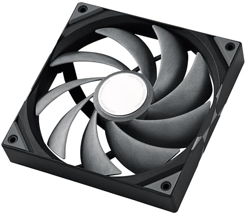 TRYX ROTA PRO 140 Black 140mm Case Fan – 4-Pin PWM, LCP Material, FDB Bearing, 1650 RPM with 170.4 m³/h Airflow, High-Performance Quiet PC Fan