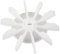 White Direct-on-Line Air Compressor Fan Blade Replacement Accessories Plastic Motor Cooling Fan Blade for Mechanical Equipment(Small)