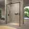 VAROBATH | Mampara de Ducha SLIM Rectangular 2 Fijos + 1 Puertas - Vidrio Templado de Seguridad 6mm con Tratamiento Antical (Perfilería Negro Mate, 67.5-69.5 x 147-151)