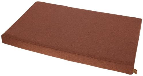 Kerbl Pet Memory-Foam Matratze Oliver, Für Hunde mit Gelenkproblemen, Orthopädisch, Waschbarer Bezug, Made in Italy, Braun, 100x60x8 cm