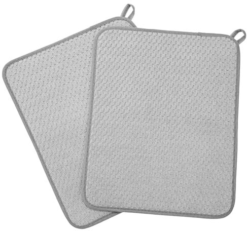 OUNONA 2piezas Esterilla Escurridora para Cocina y Baño Absorbente para Platos y Ollas Calientes Fácil De Colgar