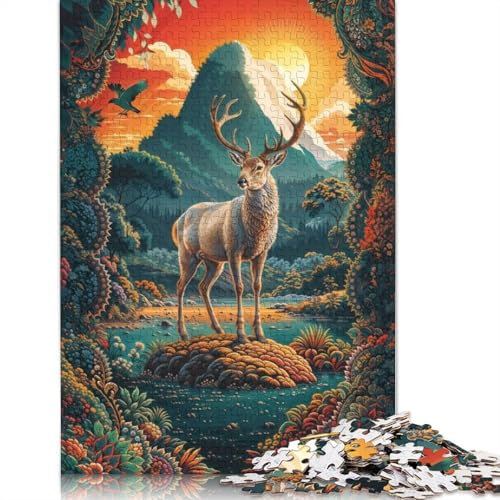 Hart of The Wild Puzzles 1000 Teile Schwer Puzzle Spielzeug Pädagogisches Spiel Impossible Herausforderung Spielzeug Für Erwachsene Kinder 1000pcs (38x26cm)