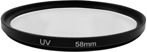 58mm UV-Filter für Canon EF-S 18-55mm f/3.5–5.6 is II/STM/f/4–5.6 is STM Objektiv, kompatibel mit EOS Rebel T7 T6 T5 T8i T7i T6s T6i T5i T4i T3i T2i T1i SL3 SL2 SL1 4 000D & Mehr 58mm Filtergewinde