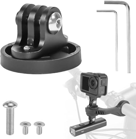 FuxFuis Fahrrad Halterung Adapter FahrradlichtHalterung Kompatibler Lochabstand 20–22 mm Gopro Halterung Adapter Fahrrad mit Schrauben Fahrrad-Kamerahalterung für Actionkamera, Fahrradlicht