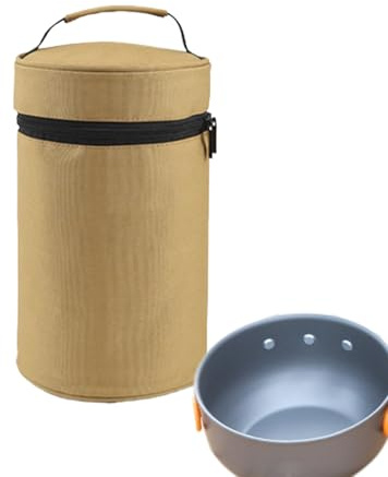 Gihioue Sac à vaisselle de camping | Sac à vaisselle divisé portable avec fermeture éclair – Sac à vaisselle d'extérieur pour voyage, randonnée, pique-nique, barbecue et