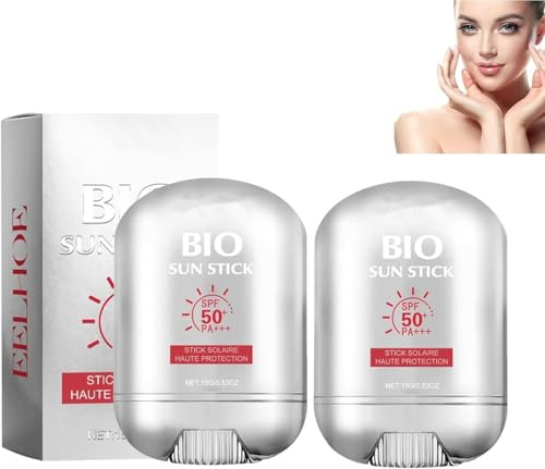 Bio-Sonnenstift für Gesicht und Körper, erfrischend, nicht fettend, tragbarer UV-Schutz-Sonnenstift, Anti-Falten-Feuchtigkeitsspendend