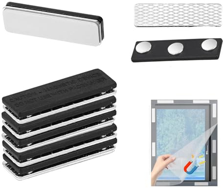 Firavggu Lot de 12 paires de clips magnétiques pour moustiquaire de fenêtre - Clips de fixation magnétiques sans perçage pour mouches de porte, rideaux, rideaux de porte