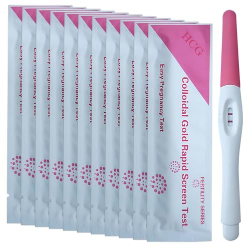 11 Pcs Test de Grossesse Ultra Précoce Test Grossesse Precoce Détection Sensible Résultats Rapides Haute Précision Emballage Individuel Hygiénique Et Sûr Facile à Utiliser Rose