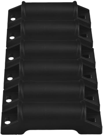 jojofuny 6pcs Patins de Bureau Pieds en Plastique Noir, Curseurs de Pédale Faciles à Installer, Remplacement Rapide pour Chaise Gaming Ergonomique et Repose-pieds Coulissant