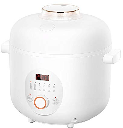 Electric Rice Cooker 400W, 2L Automatic Multi Cooking Pot with Non-stick Inner for Starch Removal and Lower Sugar