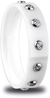 Bering Damen-Ring arctic symphony Edelstahl Keramik Zirkonia weiß Gr. 62 (19.7) - 555-57-82