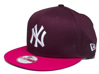 New Era Caps Cotton Block 5 New York Yankees Maroon Rose S/M