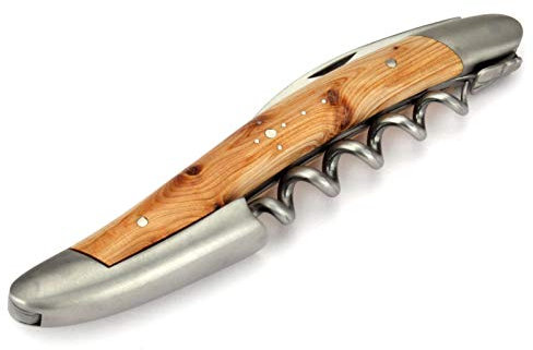 Forge de Laguiole Cavatappi da sommelier – Manico ginepro – Acciaio inossidabile opaco